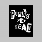 Punks not Dead mikina s kapucou stiahnutelnou šnúrkami a klokankovým vreckom vpredu 